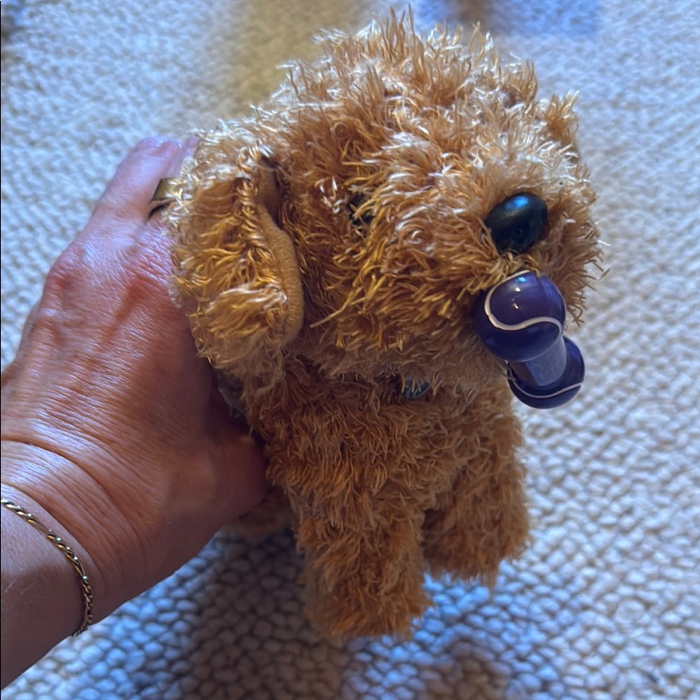 American Girl Brown and Purple Plush Dog